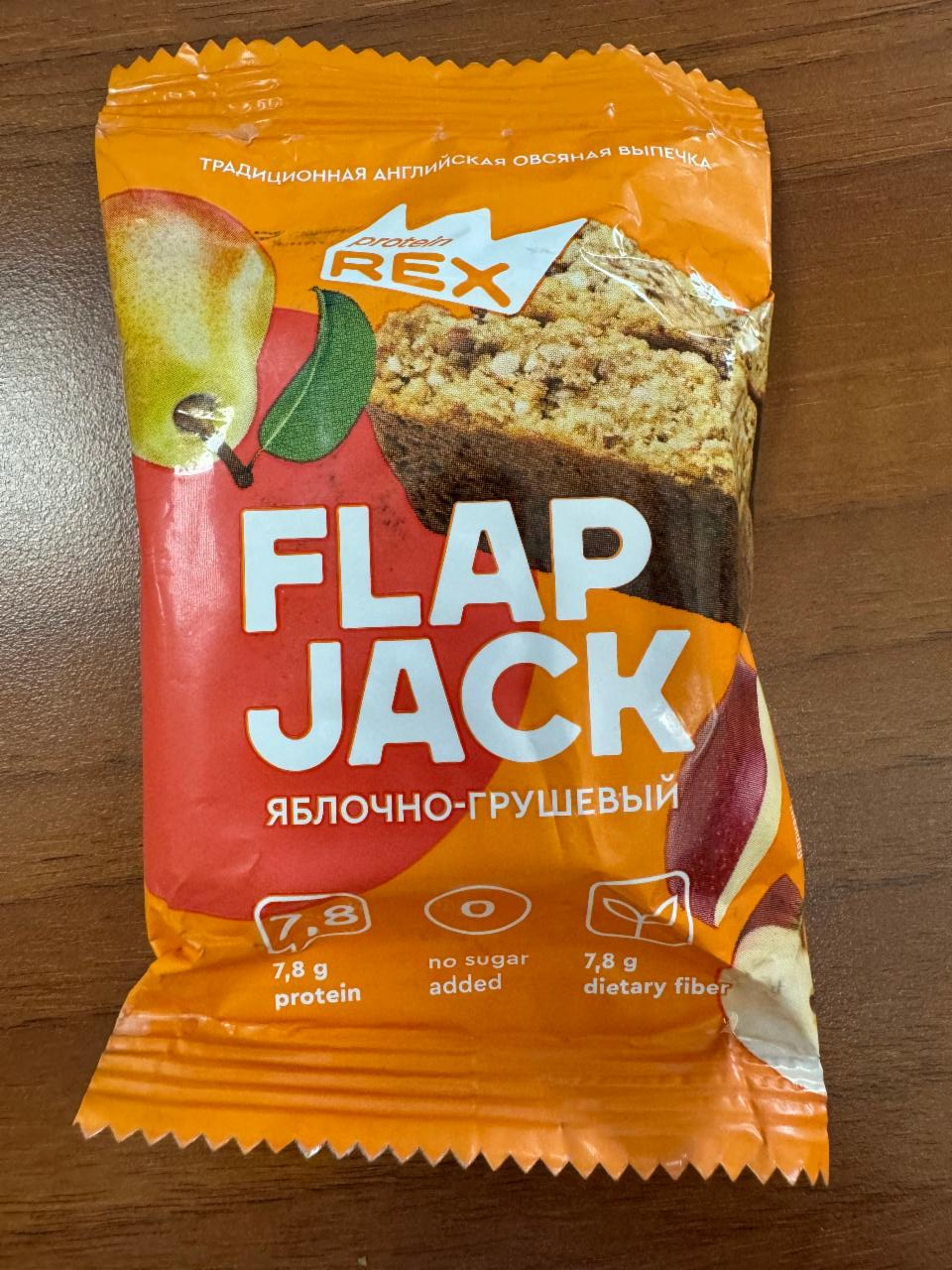 Фото - Печенье овсяное протеиновое Flap Jack яблочно-грушовый Protein Rex