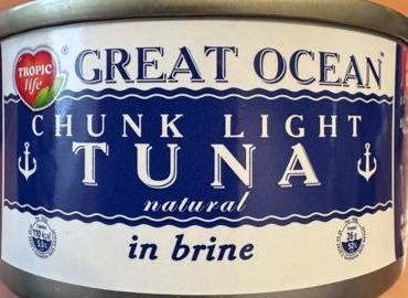 Фото - Chunk light tuna natural in brine Great Ocean