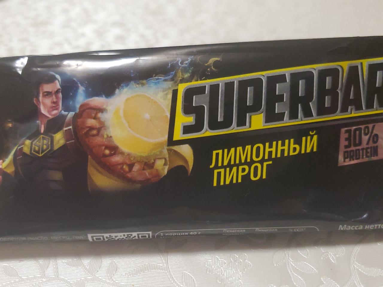 Фото - протеиновый батончик лимонный пирог Superbar