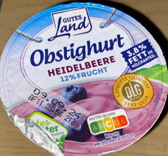 Фото - Obstighurt heidelbeere 12% frucht Gutes Land