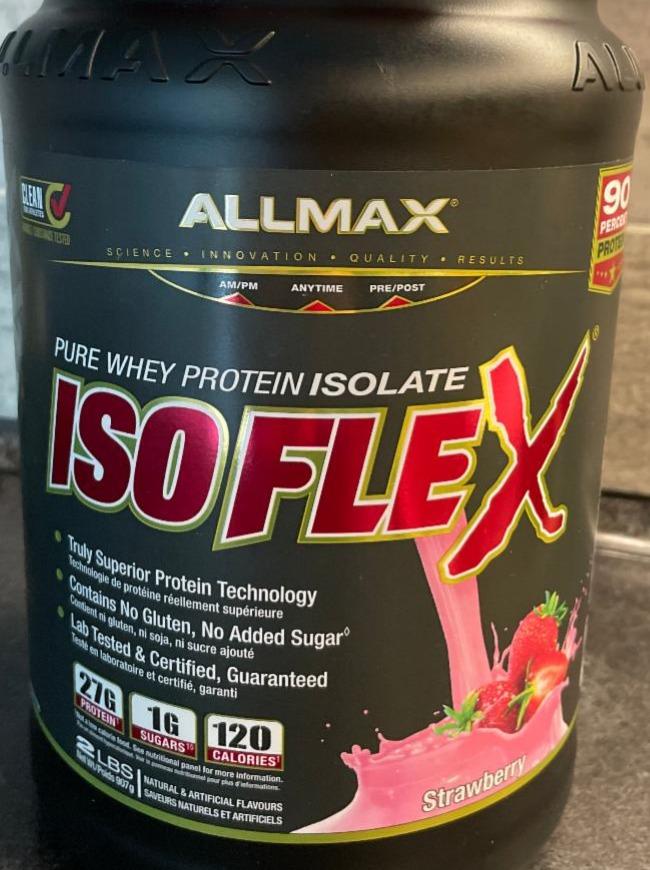 Фото - Pure whey protein isolate isoflex strawberrry Allmax