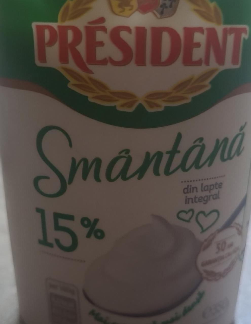 Фото - Smântână 15% Président