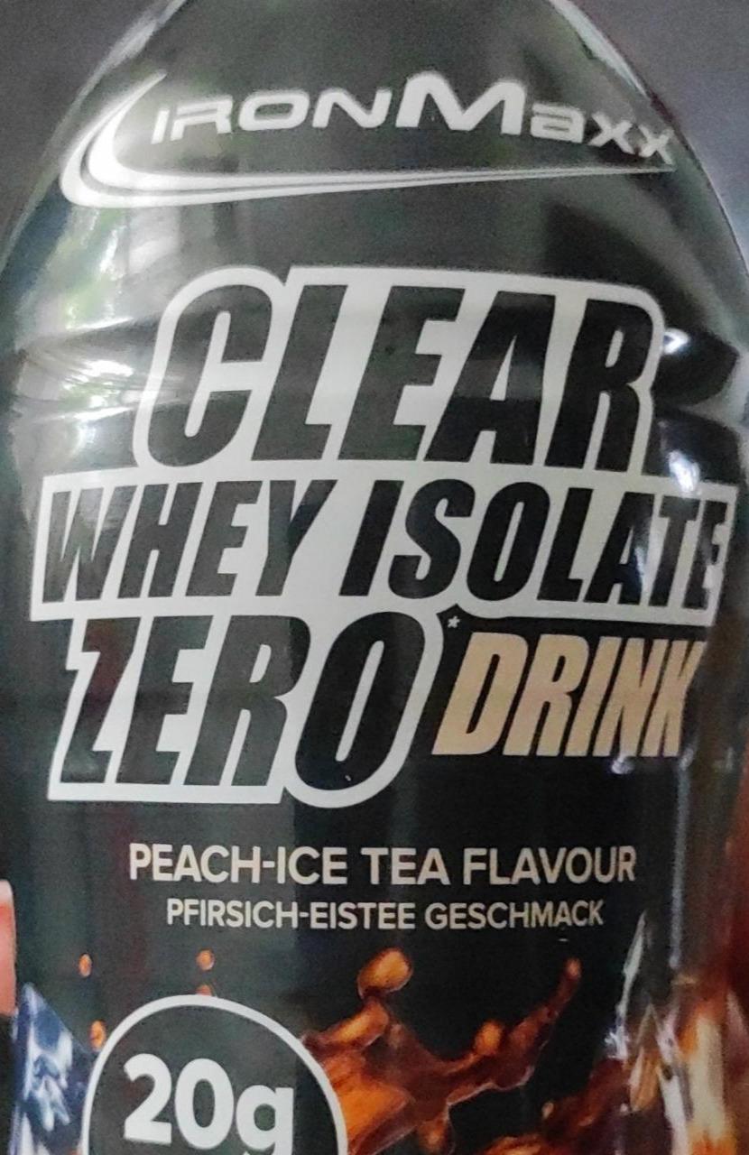 Фото - Clear whey isolate zero drink peach- ice tea flavour IronMaxx