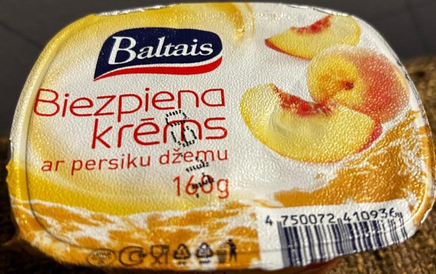 Фото - Biezpiena krēms ar persiku džemu Baltais