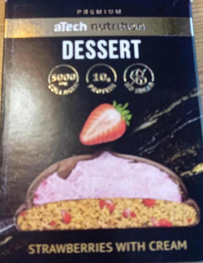 Фото - Desert strawberries with cream Atech nutrition