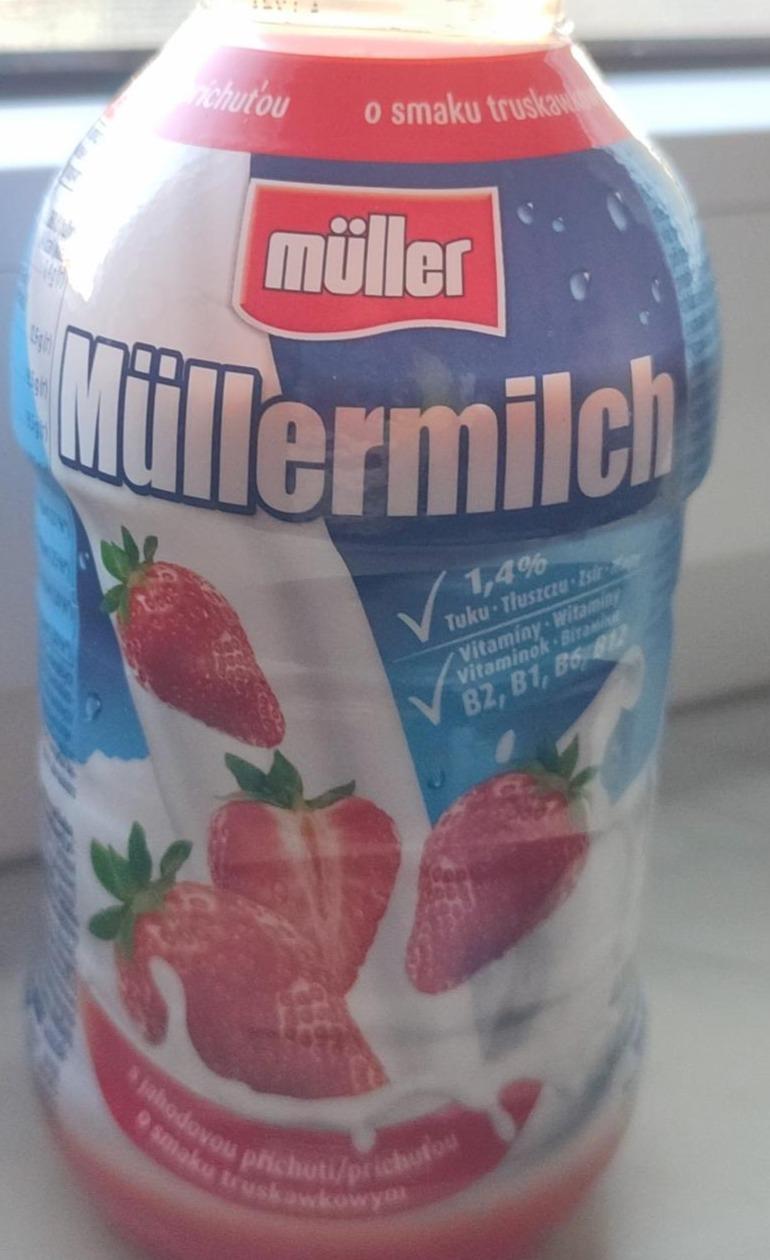 Фото - Клубничное молоко Müllermilch Muller