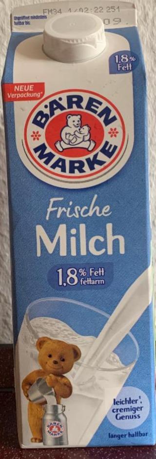 Фото - Milch frische 1.8% Bären Marke