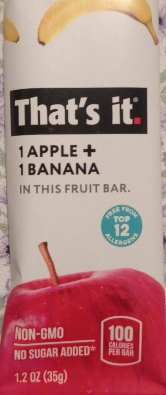 Фото - 1 apple + 1 banana in this fruit bar That's it