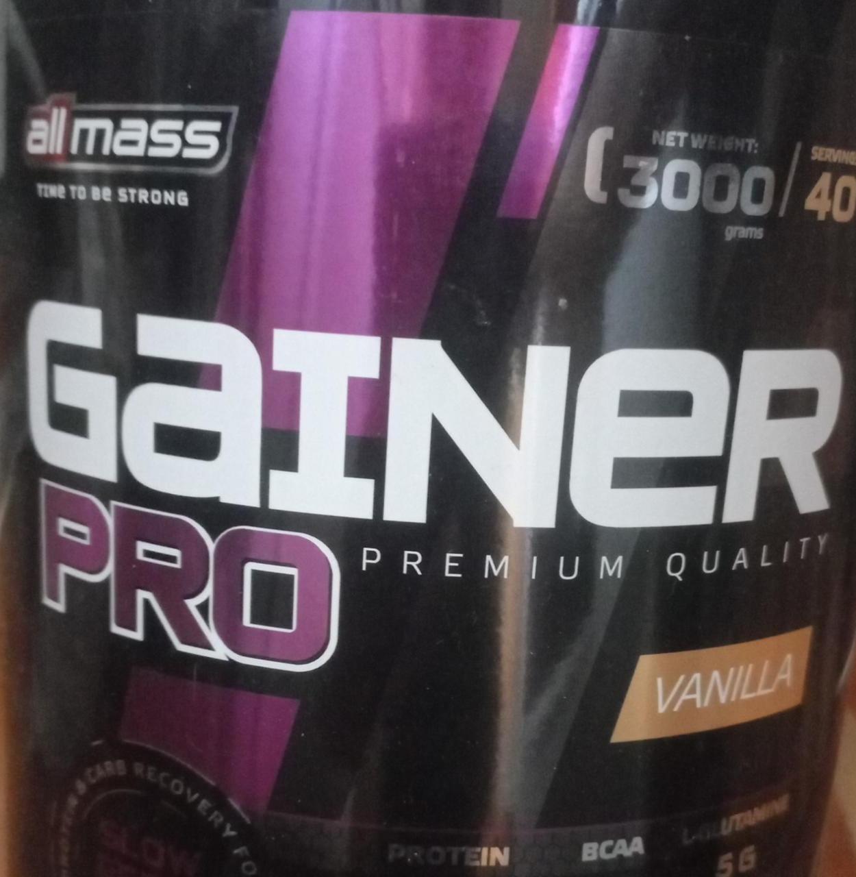 Фото - Gainer pro premium quality vanilla Allmass