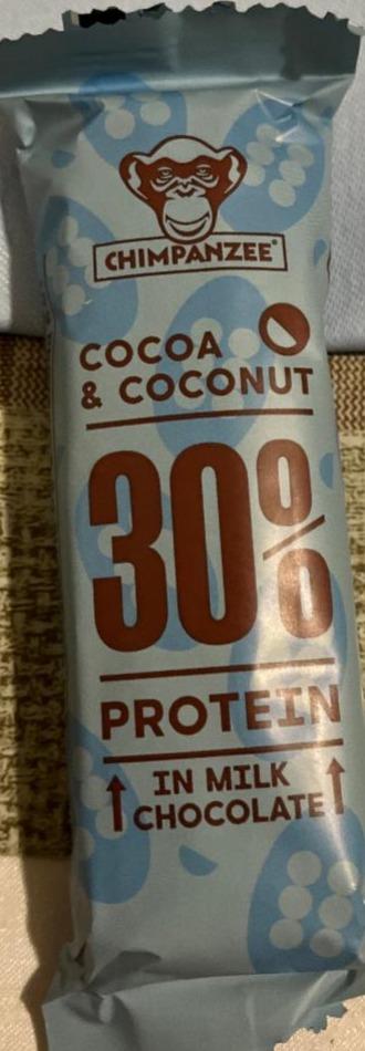 Фото - Cocoa&coconut 30% protein in milk chocolate Chimpanzee