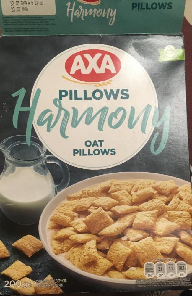 Фото - сухой зерновой завтрак подушечки овсяные Harmony Oat Pillows Axa