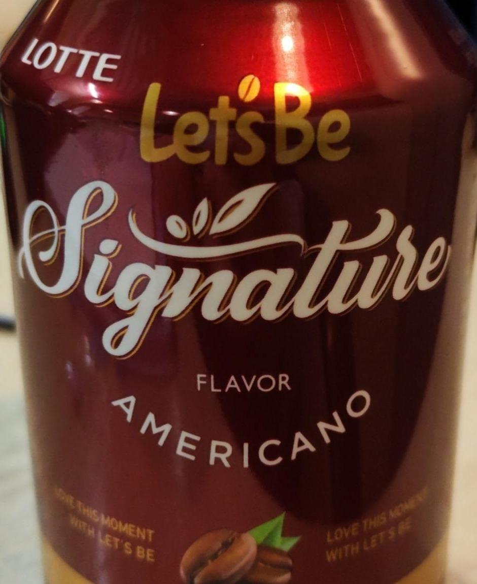 Фото - LetsBe signature flavor americano Lotte