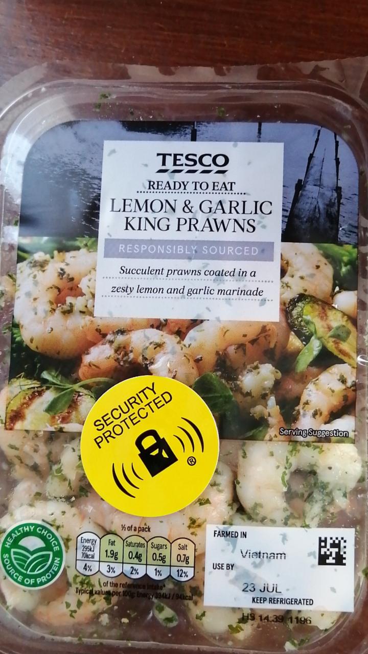 Фото - lemon&Garlic king prawns Tesco