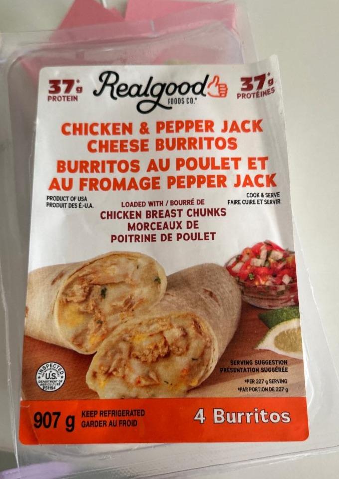 Фото - Chicken&pepper jack cheese burritos RealGood