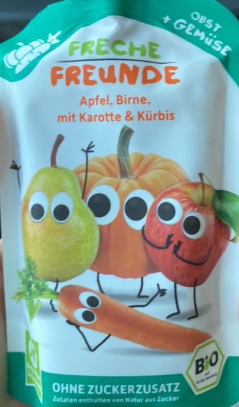 Фото - Ohne zuckerzusatz apfel, birne, mit karotte & kurbis Freche Freunde