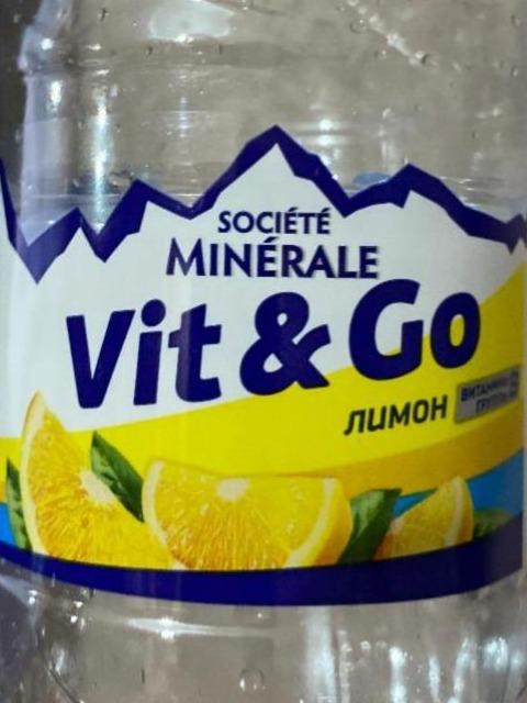 Фото - Вода минеральная со вкусом лимона Vit&Go Societe Minerale