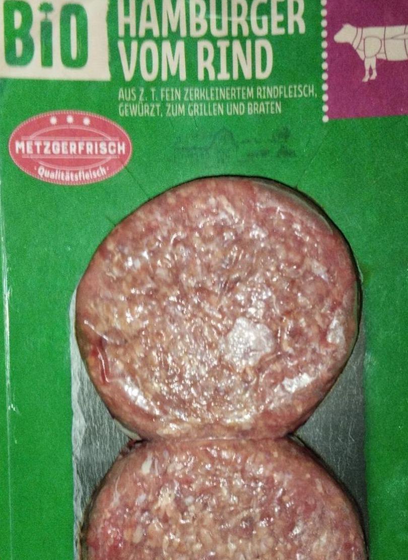 Фото - Frische Bio Hamburger Vom Rind Metzgerfrisch