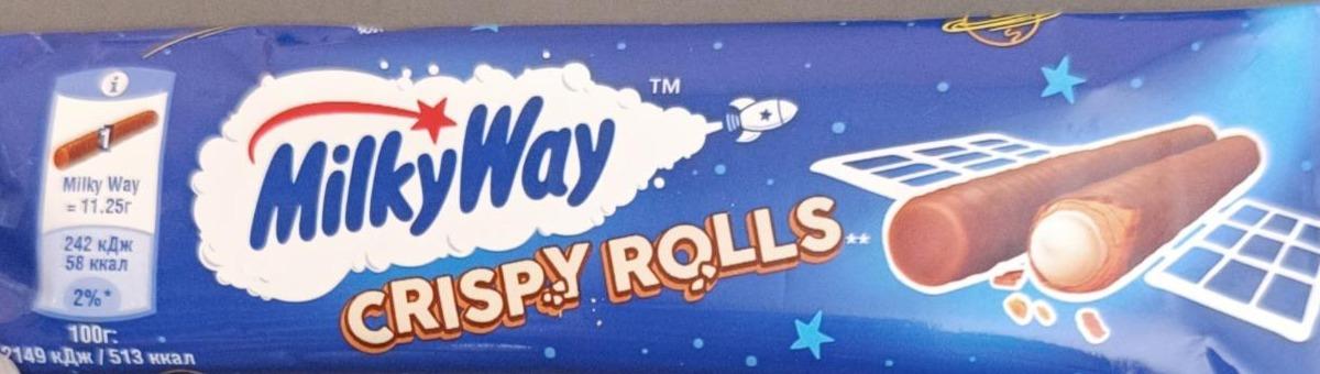 Фото - Хрустящие вафли crispy rolls с кремовой начинкой покрытые молочным шоколадом Milky Way