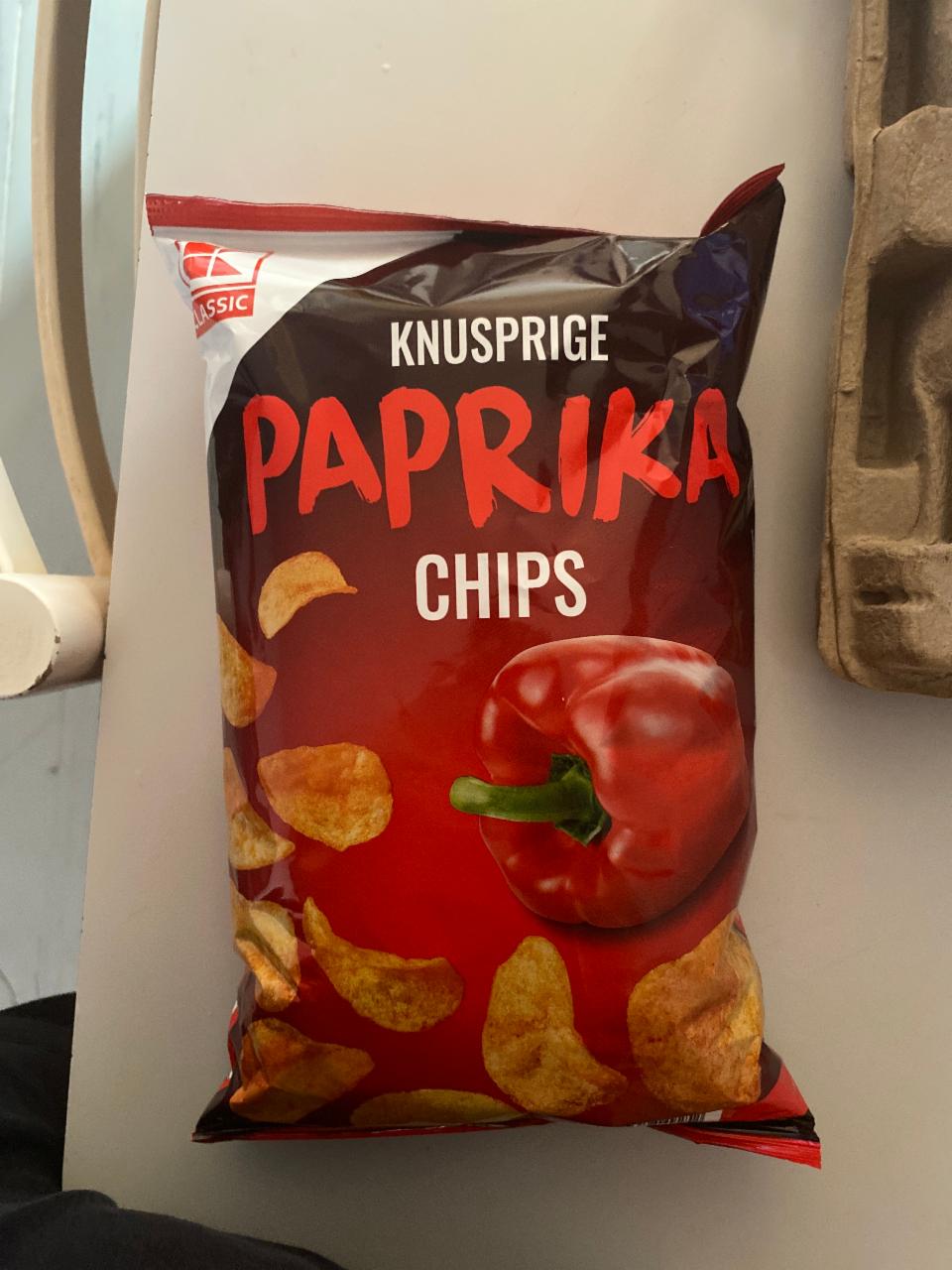 Фото - Crispy stacked chips paprika K-Classic