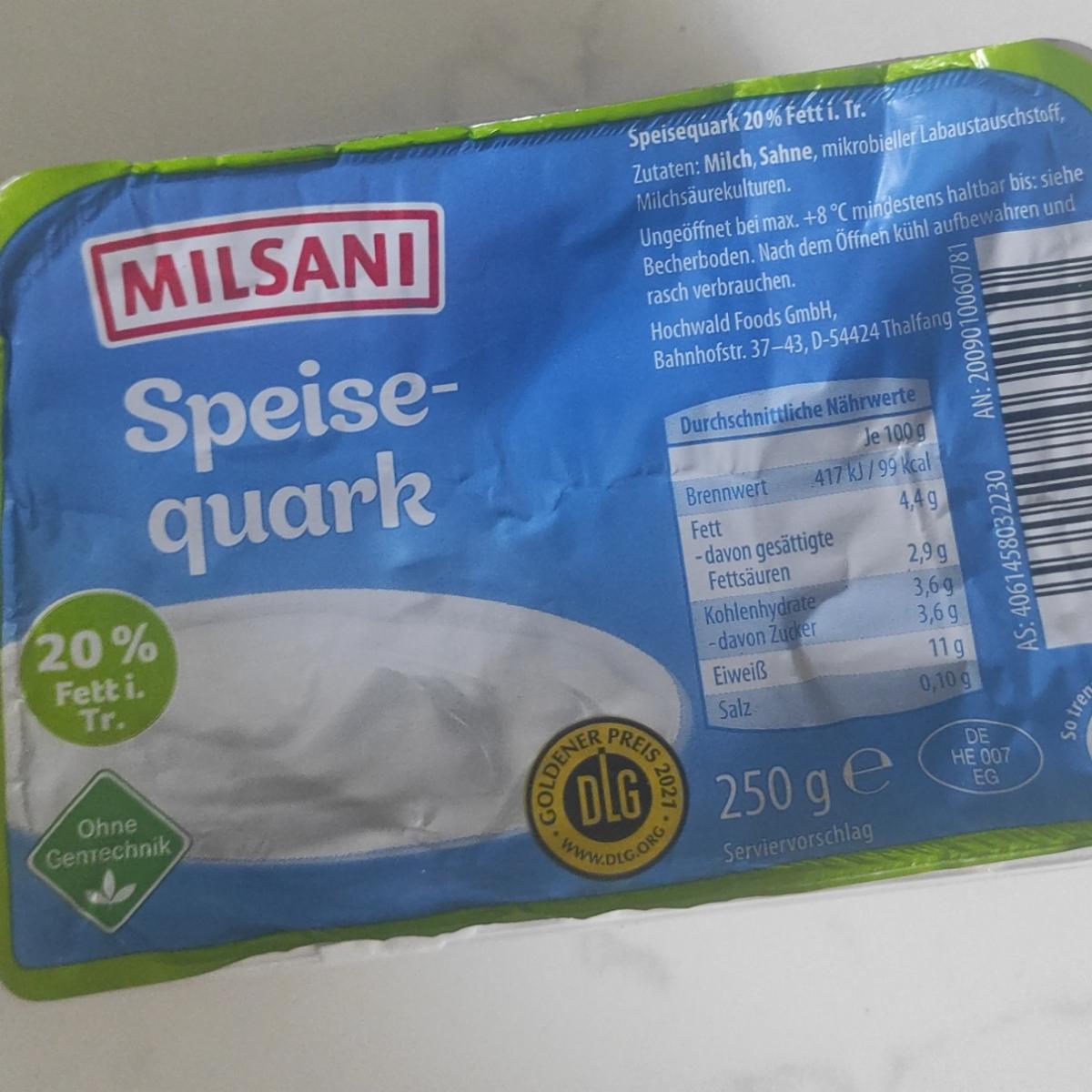 Фото - Spiese quark 20% Milsani