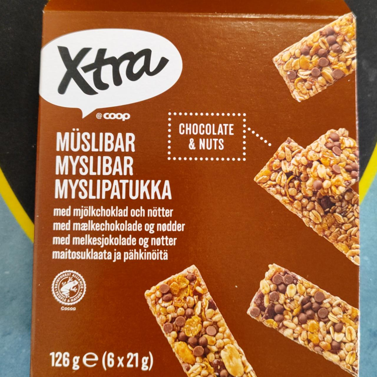 Фото - Батончик-мюсли MusliBar Chocolate&Nuts Xtra Coop