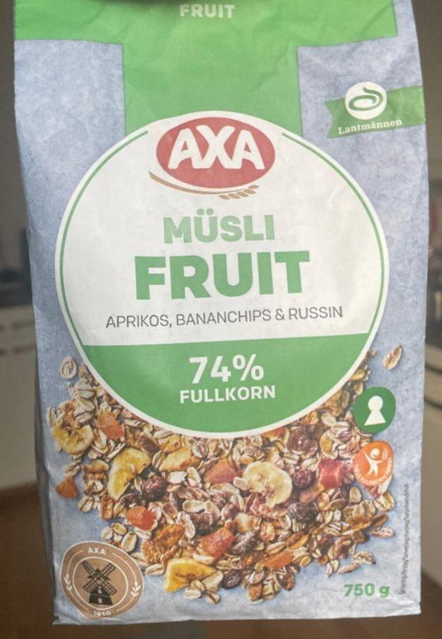 Фото - Musli fruit aprikos, bananchips&russin Axa