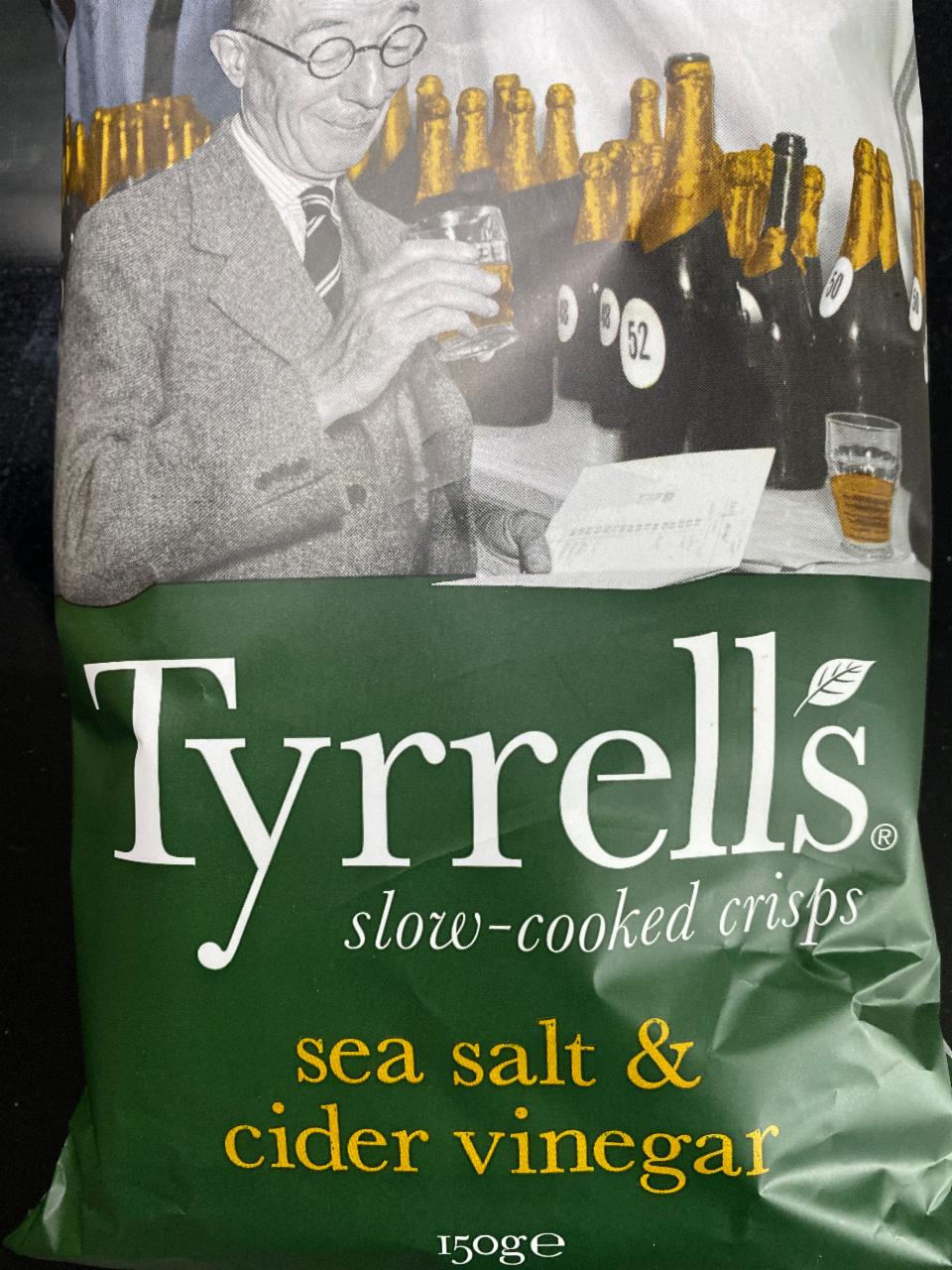 Фото - Sea salt&cider vinegar seasoned potato crisps Tyrrells