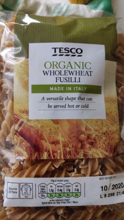 Фото - Organic wholewheat fusilli Tesco