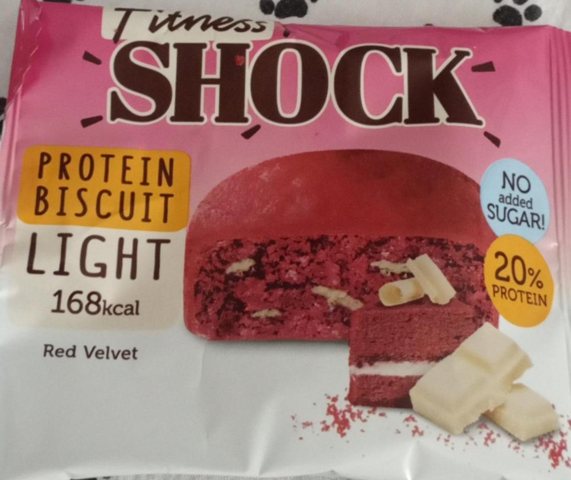 Фото - Protein biscuit light red velvet FitnesShock