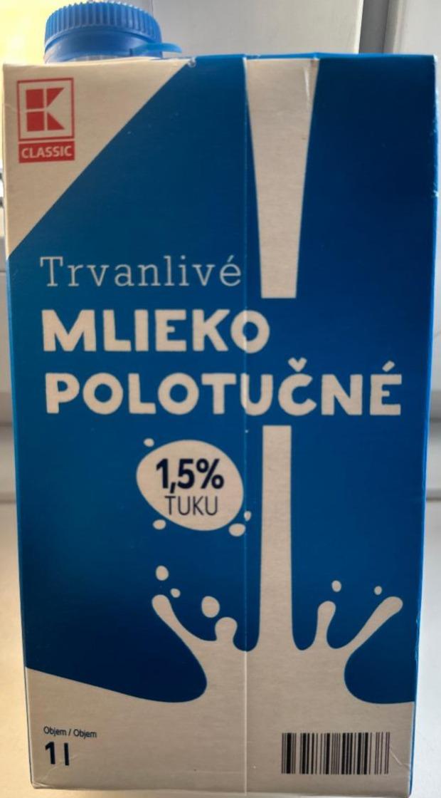 Фото - Trvanlivé mlieko polotučné 1.5% K-Classic