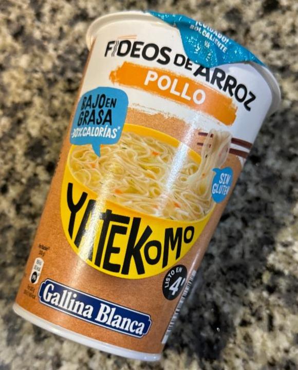 Фото - Yatekomo Fideos de arroz pollo Gallina Blanca