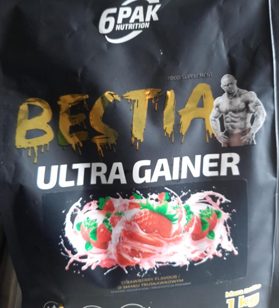 Фото - Bestia ultra gainer strawberry 6PAK Nutrition