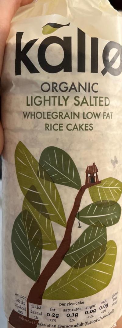 Фото - Organic lightly salted wholegrain low fat rice cakes Kallo