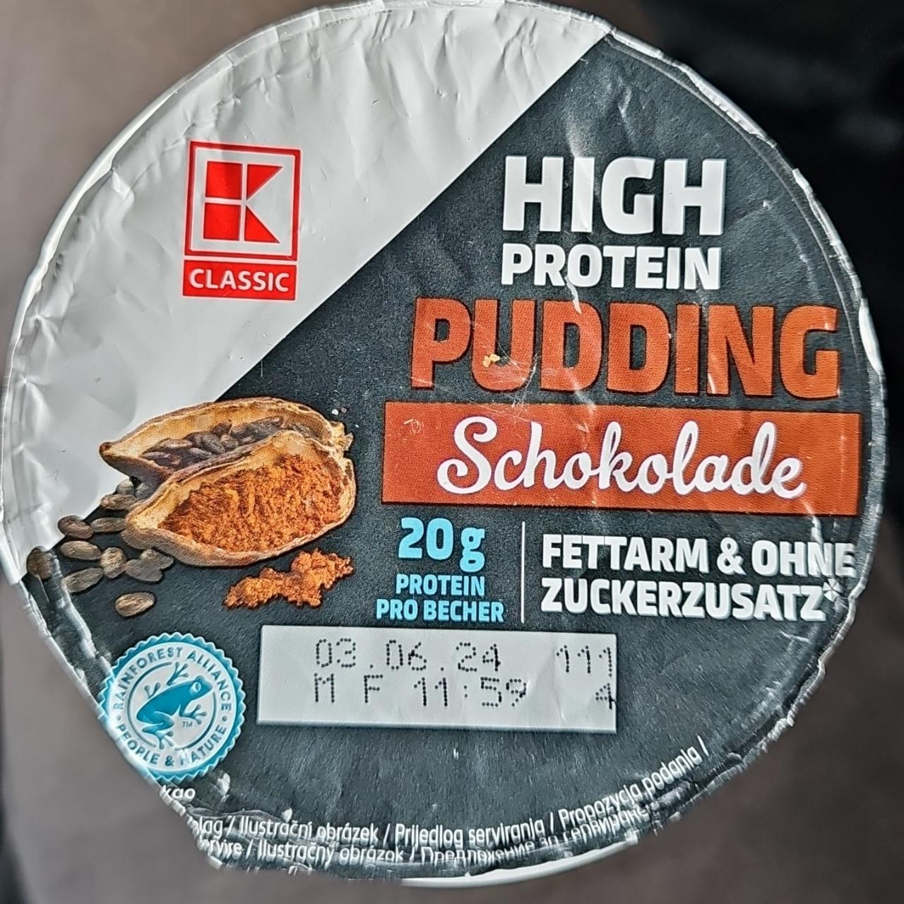 Фото - Pudding high protein schorolade fettarm ohne zuckerzusatz K-Classic