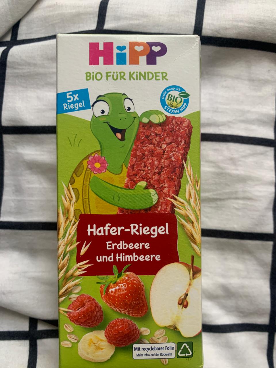 Фото - Hafer-Riegel Erdbeere und Himbeere Hipp