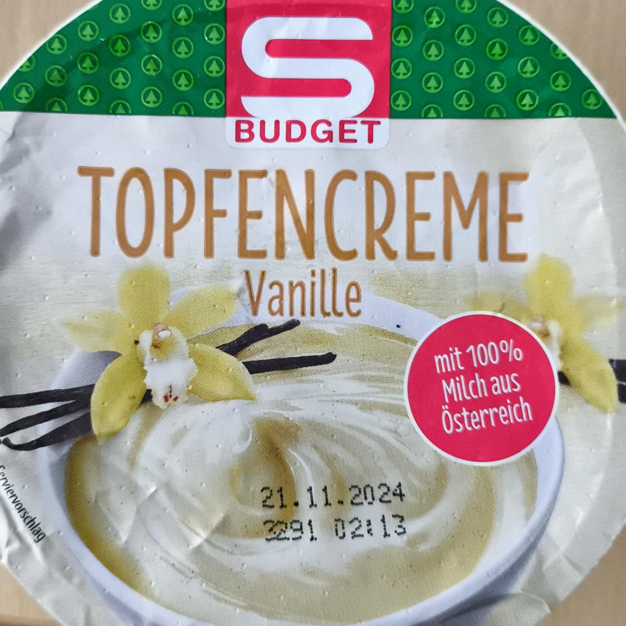 Фото - Topfencreme vanille S Budget