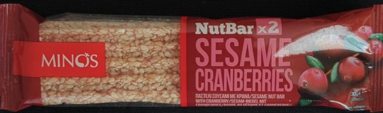 Фото - Nutbar sesame cranberries Minos