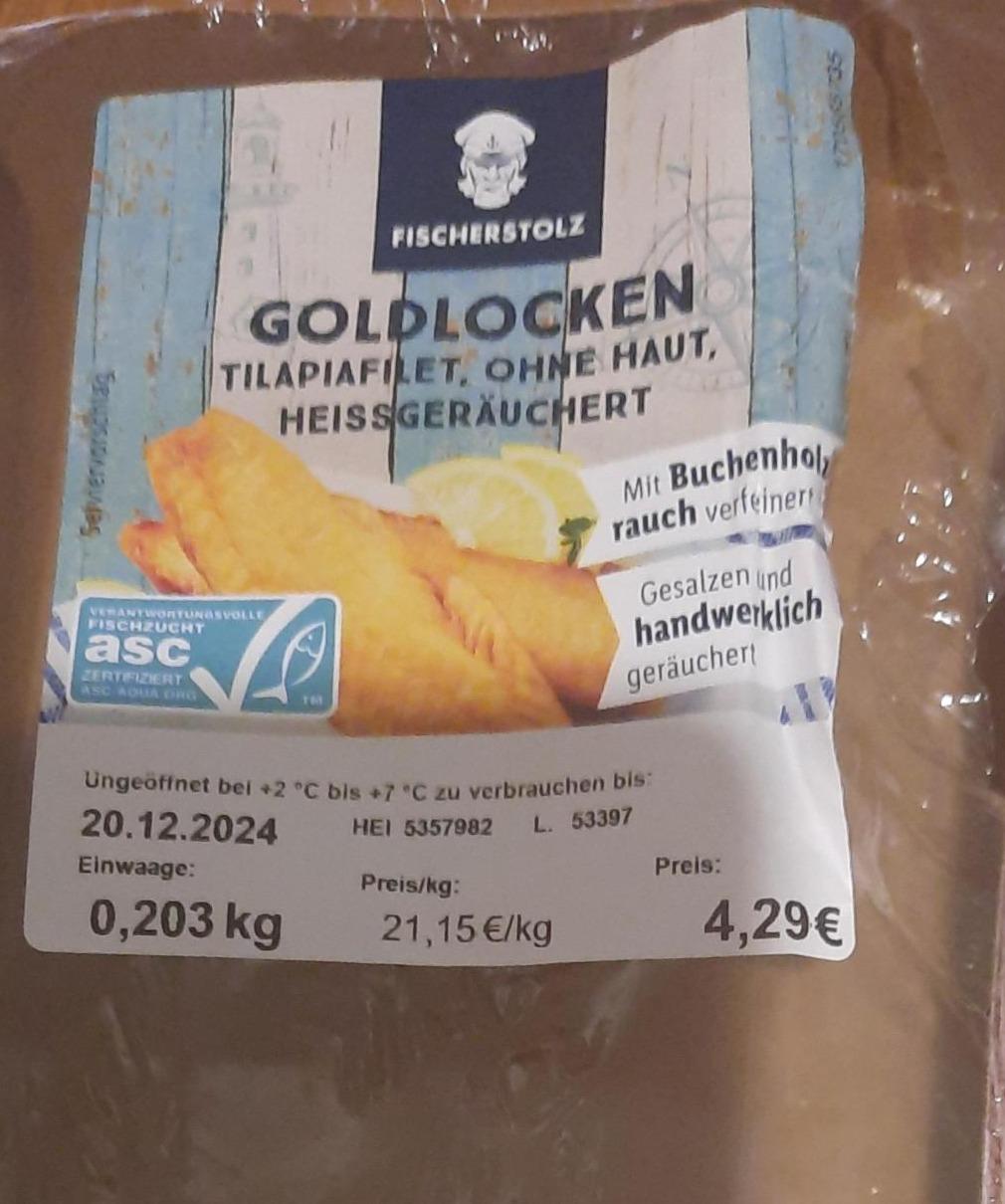 Фото - Goldlocken tilapia, ohne haut, heissgerauchert FischerStolz