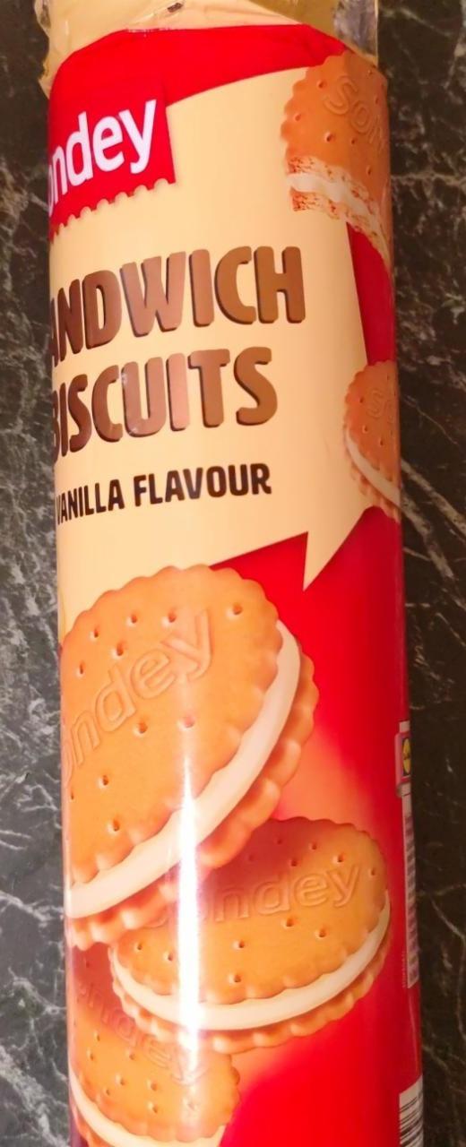 Фото - Sandwich Biscuits Vanilla flavour Sondey