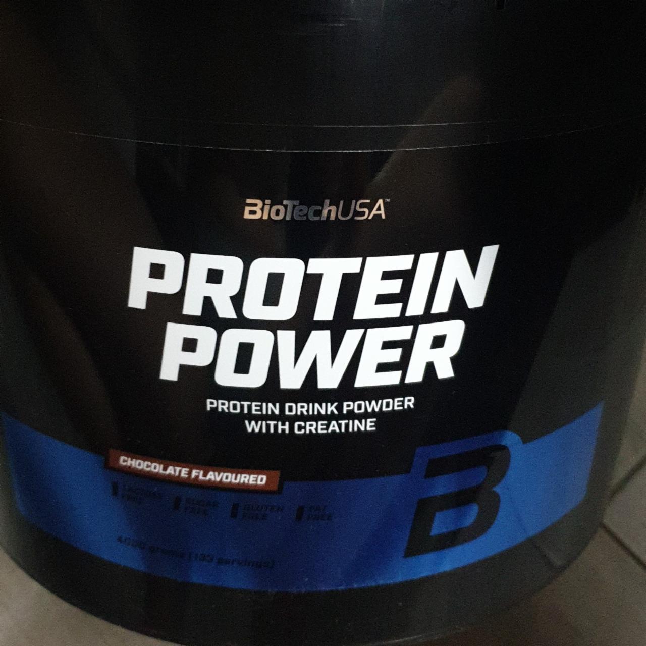 Фото - Protein power protein drink powder with creatine chocolate flavoured BioTechUSA