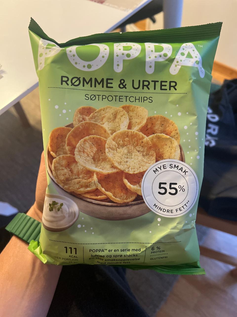 Фото - Rømme Og Urter søtpotetchips Poppa