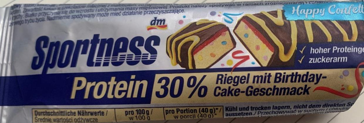 Фото - Riegel mit birthday cake geschmack protein 30% Sportness