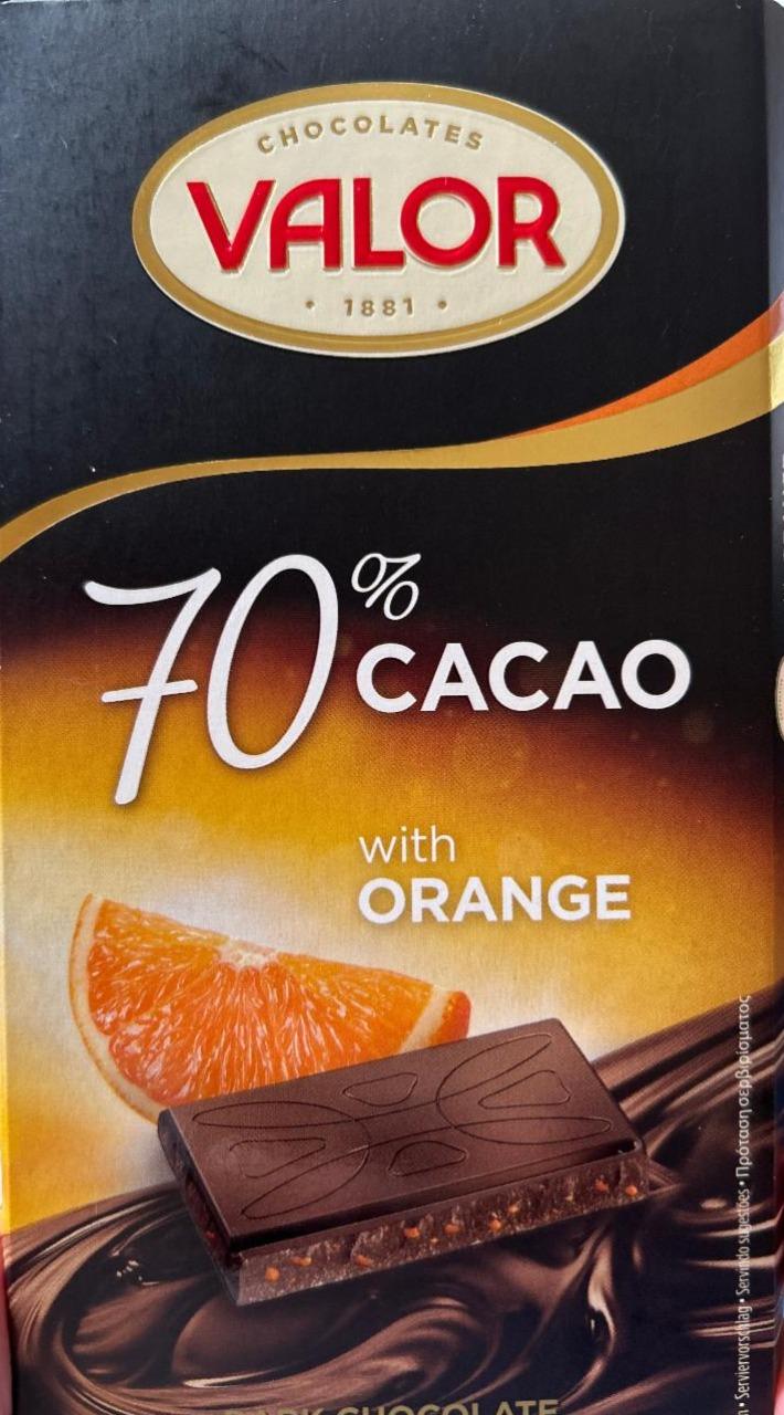 Фото - Chocolates 70% cacao with orange Valor