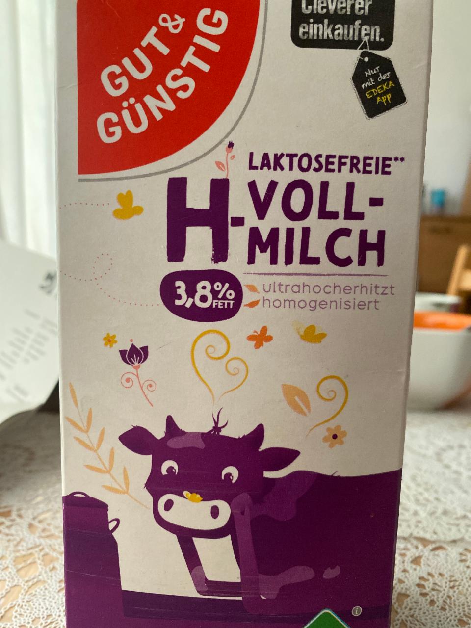 Фото - Laktosefreie Voll-Milch Gut&Günstig