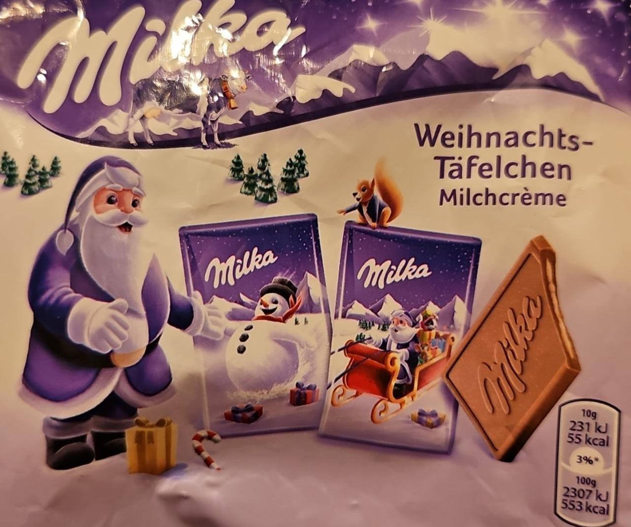 Фото - Weihnachts-tafelchen milchereme Milka