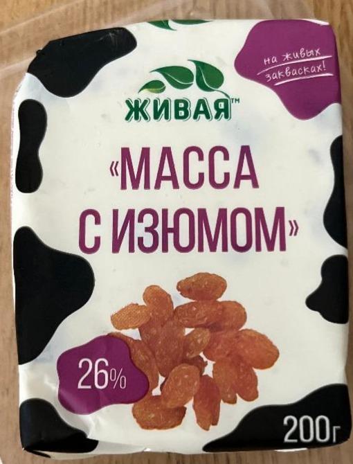 Фото - Творожная масса с изюмом 23% Живая