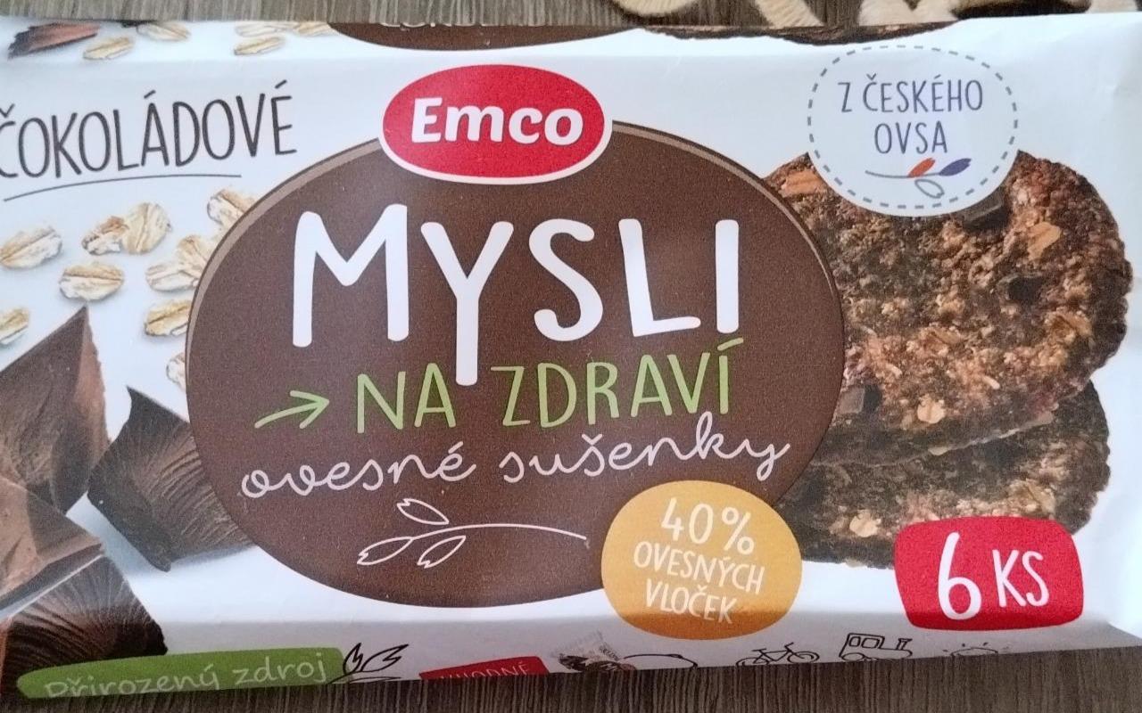 Фото - Mysli na zdraví ovesné sušenky čokoládové Emco