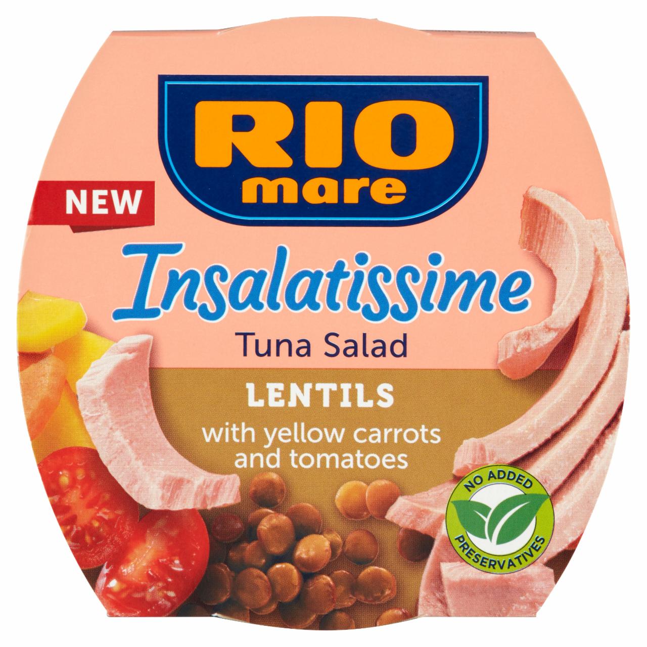 Фото - Insalatissime tuna salad lentils with yellow carrots and tomatoes Rio mare