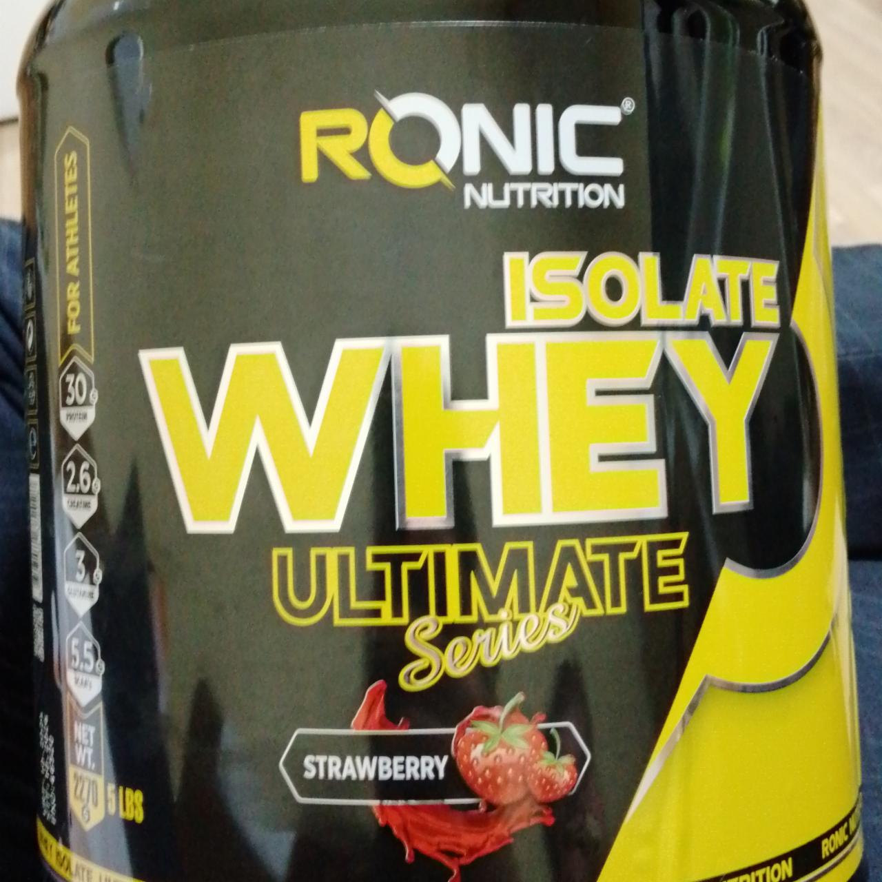 Фото - Isolate whey ultimate series strawberry Ronic nutrition