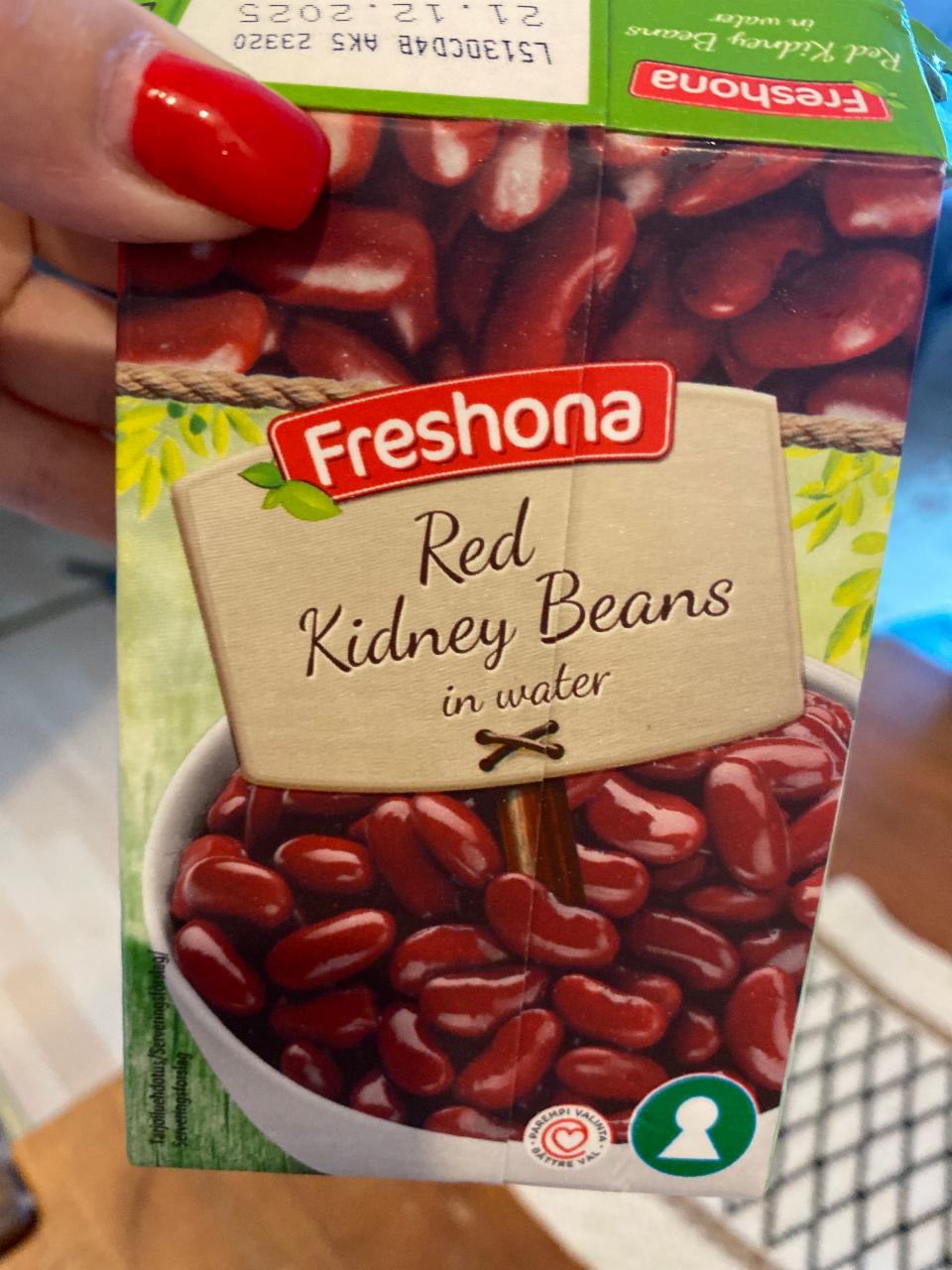 Фото - Красные бобы в воде Red Kidney Beans Freshona